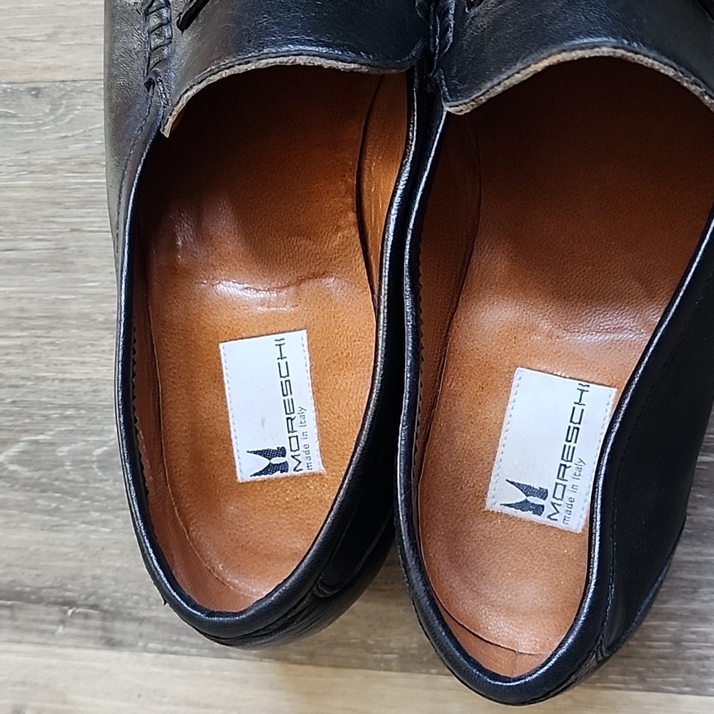 Moreschi Black Leather Men's Slip-On Loafers - Picture 5 of 16